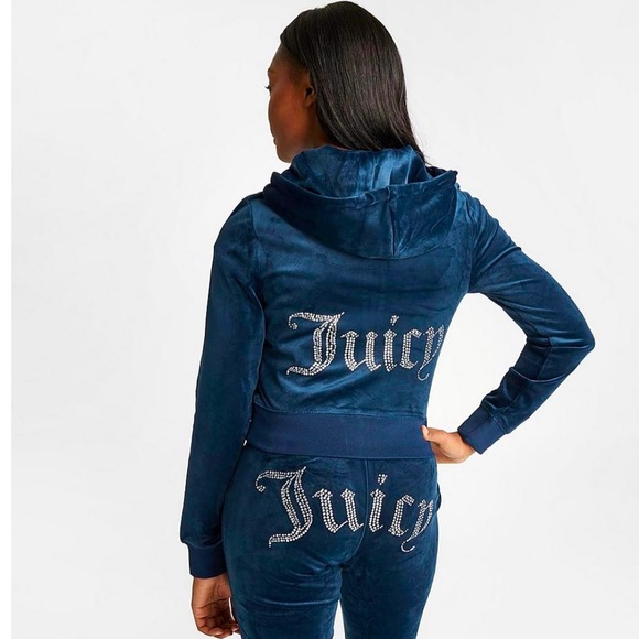 Navy blue juicy couture tracksuit